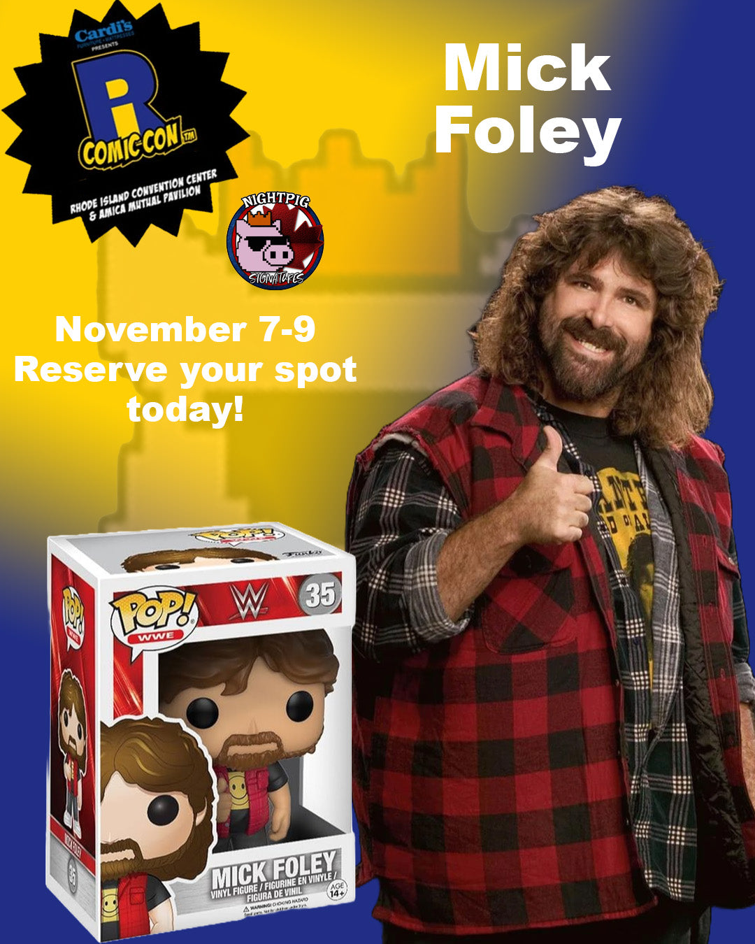Mick Foley auto