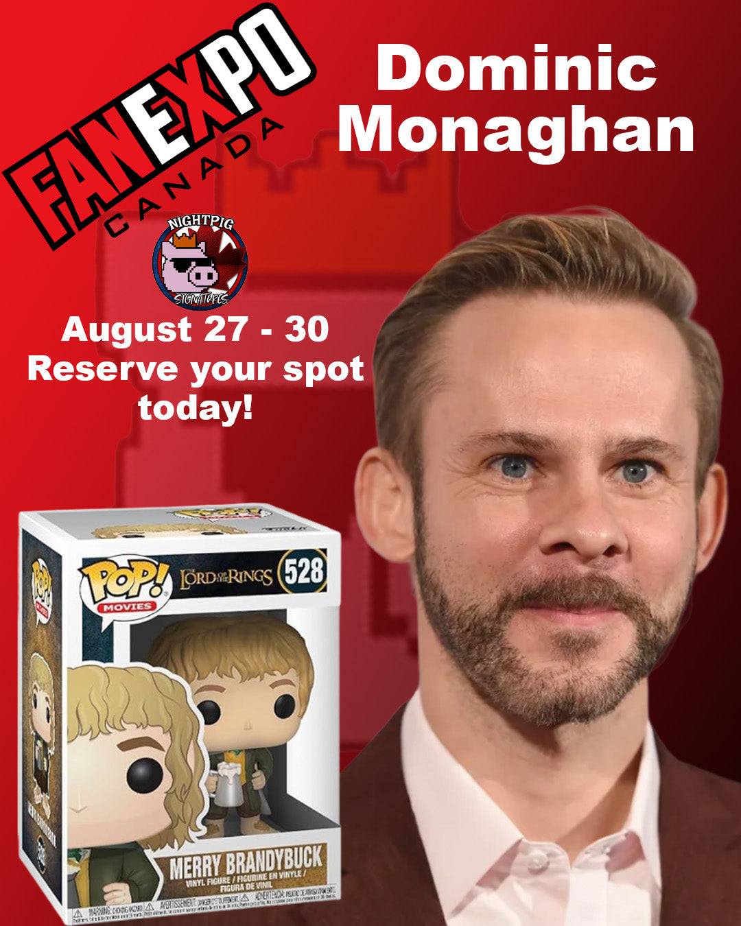 Dominic Monaghan auto